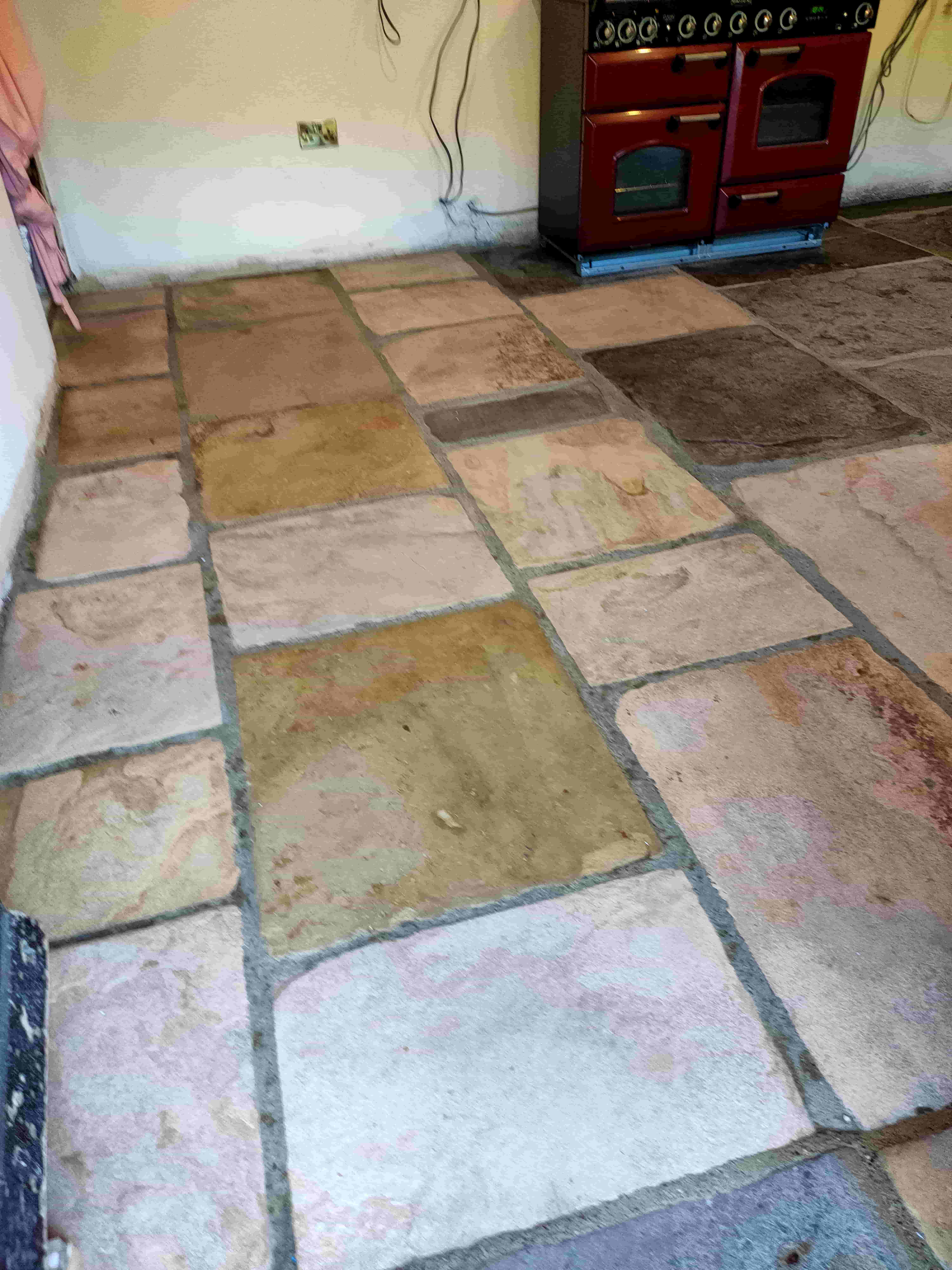 16th Centtury Yorkstone Floor After Renovation Listed Manor House Harrogate
